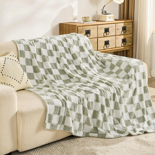 Checkered Blanket Throw Size - (50x60 inches)